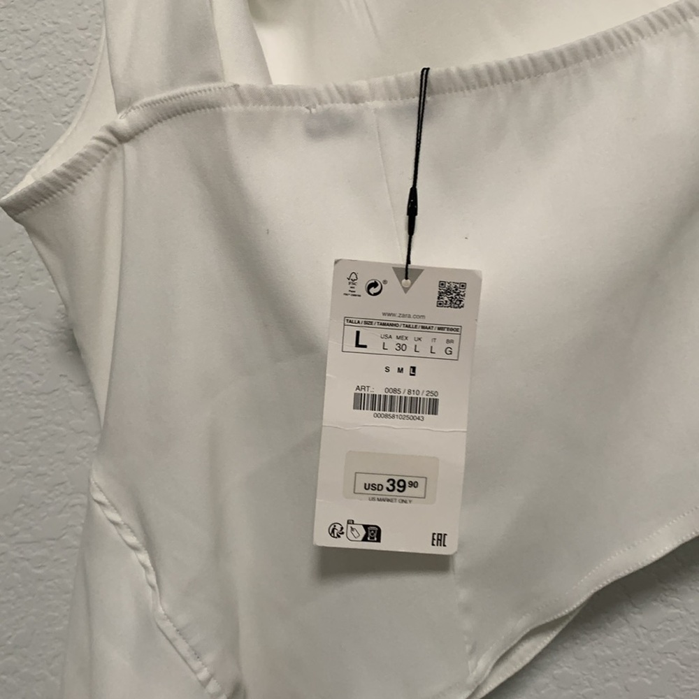 Zara One Shoulder Asymmetrical Tank Top - Picture 5 of 10